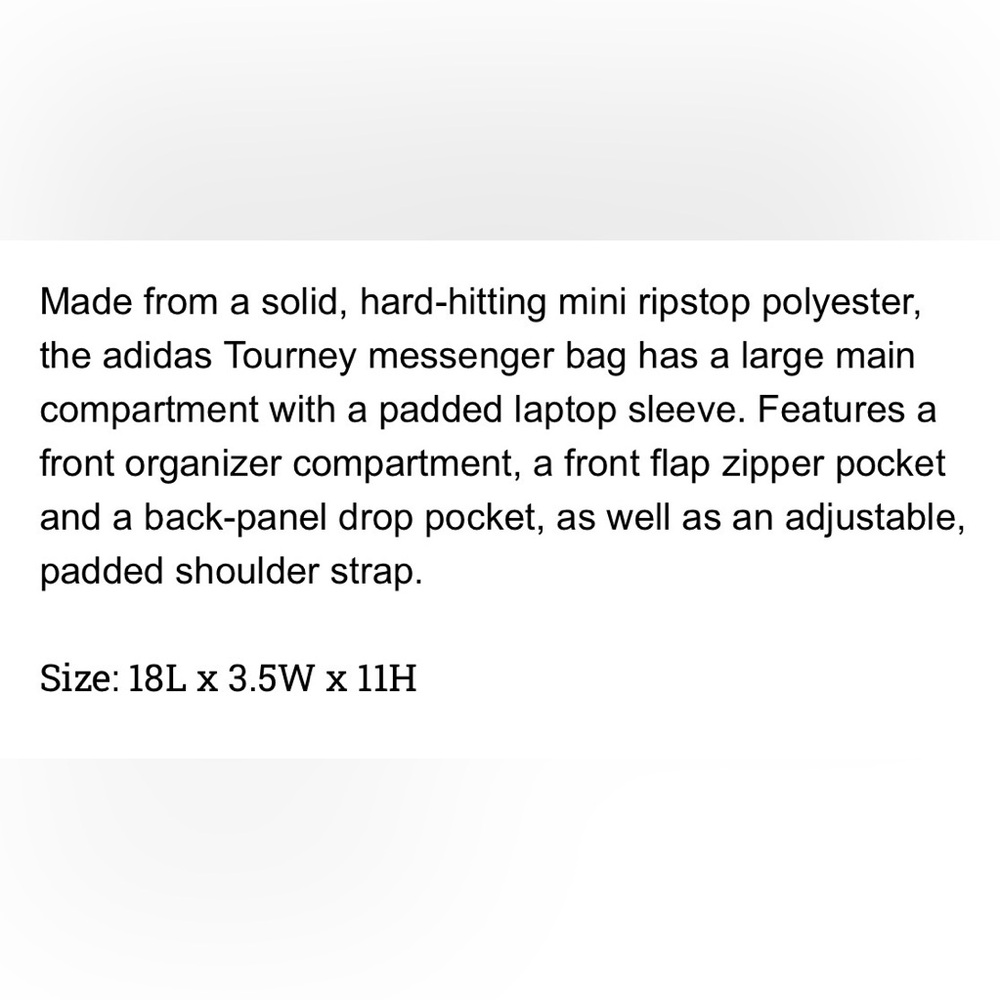 Adidas Tourney Messenger Bag - Picture 9 of 9